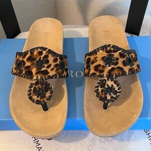 JACK ROGERS NIB AUTHENTIC ‘JACKS HAIRCALF’ DESIGN SANDALS